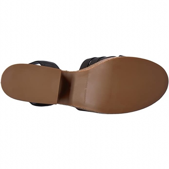 Sigerson Morrison Becca Black Leather Cork Wedge Sandal Ankle Strap Platform 9.5 - Picture 10 of 16